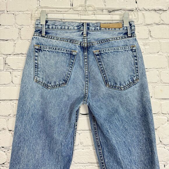 GRLFRND Womens Jeans Size 24 Helena Button Fly Blue Radio Clash Distressed USA - Picture 10 of 16